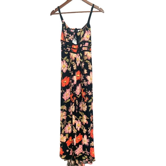 NWT Free People Wisteria Maxi Dress Foral Colorful Open Back Women Size Large - Picture 2 of 9